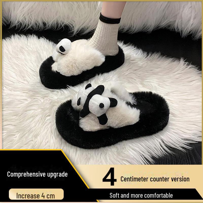 Women's 2023 Autumn Fashionable Thick-Soled Cotton Fur Slippers - Trendy and Stylish Casual Outerwear