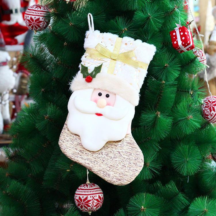 Christmas decorative stockings three-dimensional pattern Christmas stockings gift bag gift bag Christmas tree decoration pendant