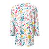 Ladies' Fashionable And Casual Seven Quarter Sleeve Floral Print Pullover Top
