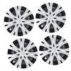 4Pcs Hub Cap Silver Black Easy Installation Protective Wheel Hub Cap Cover for Cars Trucks Vans 14