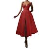 Frühling Sommer Neues Europäisches Amerikanisches Stil Damen Einfarbiges Netzarmband Kleid