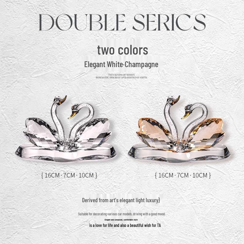 Luxury Goddess-Style Car Ornaments: Creative Swan Center Console Accessories