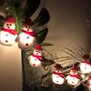 Christmas String Lights Set with 20 LED Plush Snowman Light Waterproof for Tree Home Christmas Party Decor 1.65/3 Meters