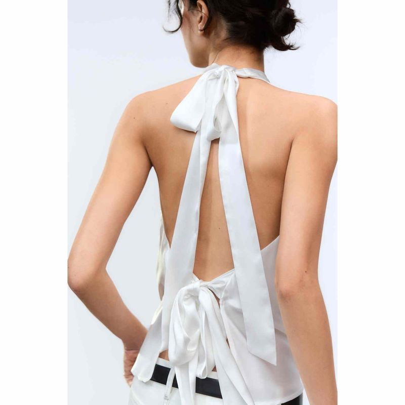 Zbzr Spring New Women clothes Western Style Versitile Fashion Simple Neck Collar Silk Satin Texture Top 2892650