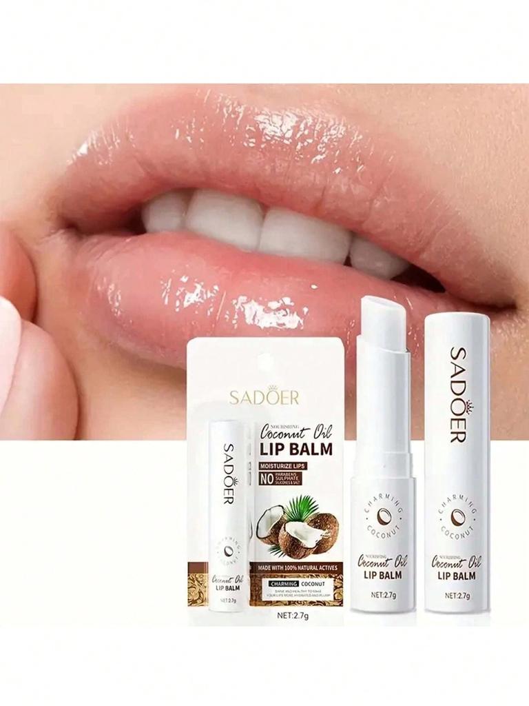 1PC Collagen ANTI CRACKING LIP+ 1PC Coconut Lip Balm 2.7g Hydrating Moisturizing-Anti-Dry Chapped Li
