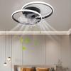 Deckenventilator mit zwei Ringen, LED-Licht und Fernbedienung, 85-265V, App-kompatibel