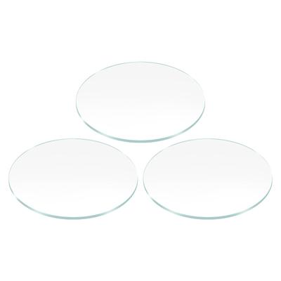 Uxcell Set Watch Glass Mineral Round Flat Clear Quartz Watch Dial Replacement Part for Repair 3-Piece Lens, 25.5mm Diameter, 1.2mm Thick, Glass, Lens,