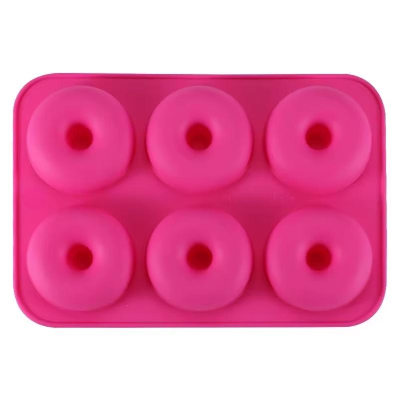6 Holes Silicone Donut Mold Baking Pan Non-Stick Baking Pastry Chocolate Cake Dessert DIY Decoration Tools Bagels Muffins Donuts