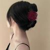 French Wine Red Rose Hair Clip Flower Clip Headband Hairpin New Year Beach Accessories Hair Accessory