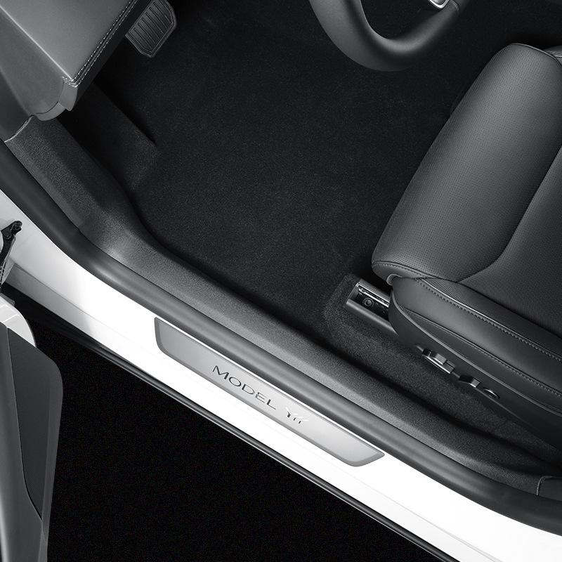 Tesla Model YL Door Sill Strips: Front & Rear Welcome Pedal Protection Decoration