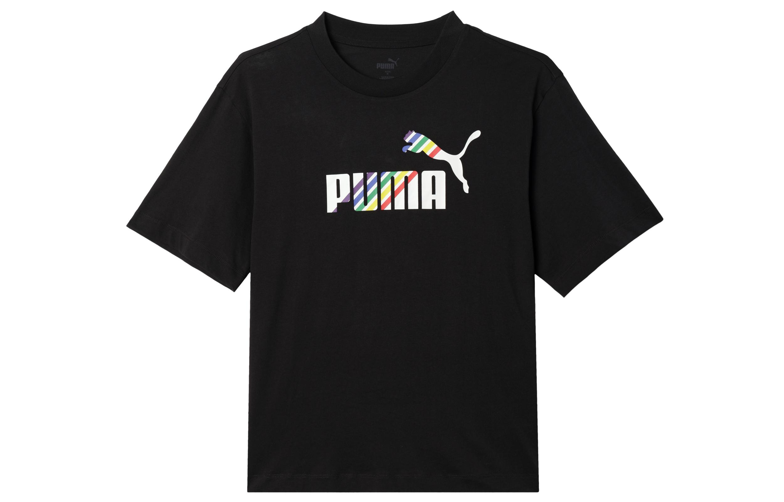 PUMA Set in Sleeve T Shirt Women s Black 676682-01 S