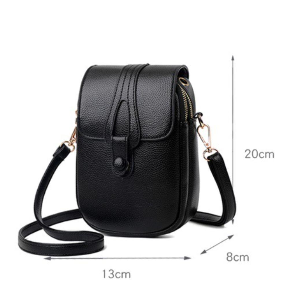 Multi-layer Women Shoulder Phone Bag Leather Cell Phone Purse  Cell Phone Pouch