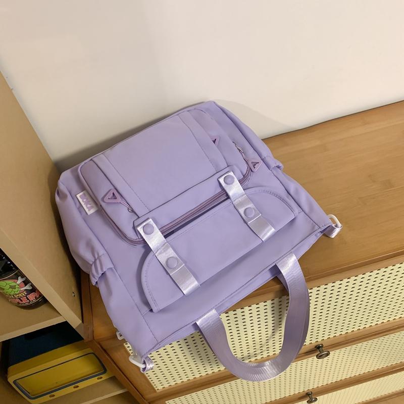 Large Capacity Shoulder Bag Student Class Book Handbag for Women