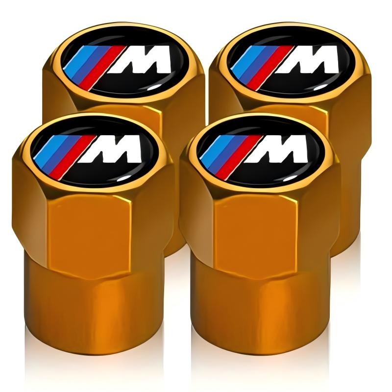 4Pcs/Set Car Tire Valve Caps Premium Metal Rubber Seal Accessories For BMW-M M8 M7 M6 M5 M4 M3 M2 M1F30 F10 F35 F15 F16 E39 E46 E36 E60 E90 X3 X5 X6
