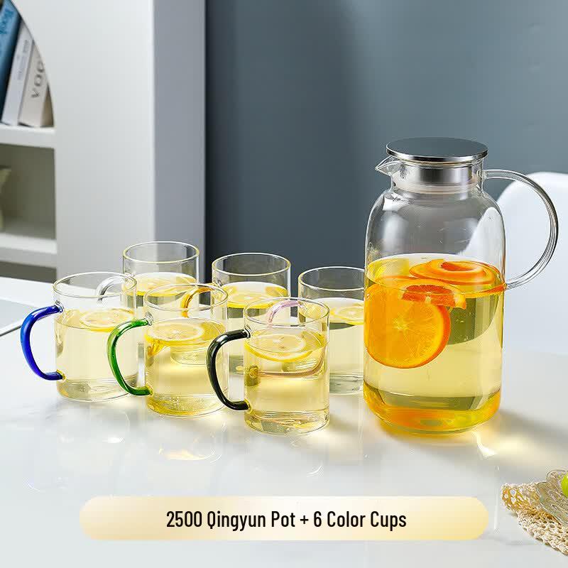 Chaxun Qingyun High Borosilicate Glass Cold Brew Teapot with 6 Cups