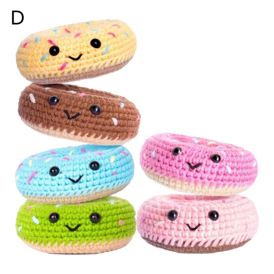 Häkelset für Kinder, niedliche Biene, Kartoffel, Topfpflanze, Paar, Katzenform, Strickpuppe, Anfänger-Häkelset, DIY-Strickzubehör