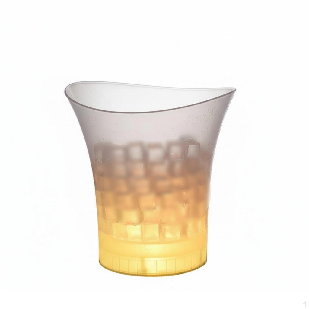 Glowing Champagne Pail Shatterproof Lighted Ice 5L Multi-Color