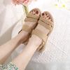 Flat Sandals Women Summer Shoes Non-slip Women Sandals Soft Comfortable Blue Beige Plus Size 42