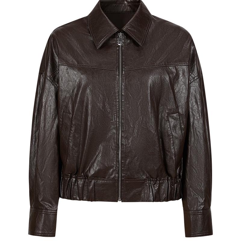 

Куртка из ПУ кожи в ретро-стиле амбара JIUZI ANNACA L (116-125 lbs)