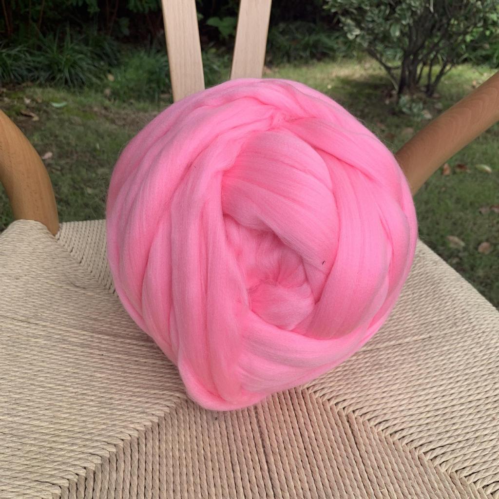 8cm Thick DIY Chunky Hand-Knitted Blanket with Imitation Wool Yarn