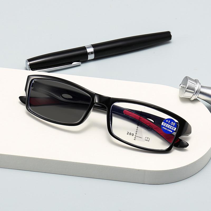 Sports Photochromic Multifocal Reading Glasses Anti Blue Light Presbyopia Glasses Elderly Near Far Color Changing Eyewear