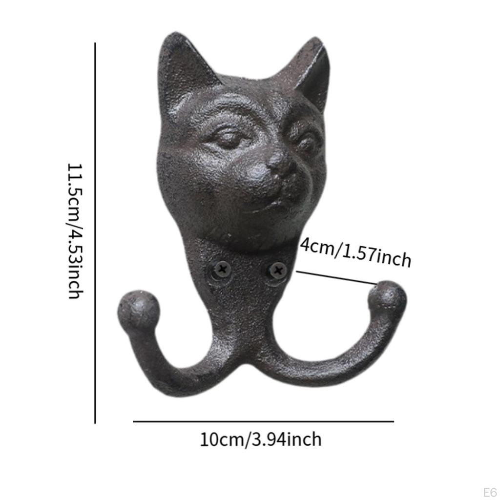 Wandhaken mit Tierkopffigur für Schlüssel, Bademäntel, Kleiderbügel, Badezimmer, Küche, rustikal