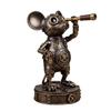 Steampunk Animal Explorer Statue Vintage Animal Desk Figurine Animal Sculpture with Gear
