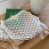 Lace lace elegant temperament Lace female flowers white sweet triangle scarf light breathable ribbon art travel photo