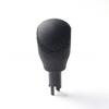 Black Gear Shift Knob Auto Transmission Knob PU Leather Cover ABS Plastic Base Wear Resistant Material Comfortable Grip Design