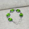Peridot Gemstone 925 Solid Sterling Silver Pendent For Wedding Gift Beautiful Bracelet
