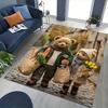 1 stuks Teddybeer met Brood en Bloemen Stoelmat - Anime Cartoon Ontwerp, Kantoorstoelkussen, Antislip Tapijt voor Woondecoratie, Geschikt voor Alle Seizoenen, Pe
