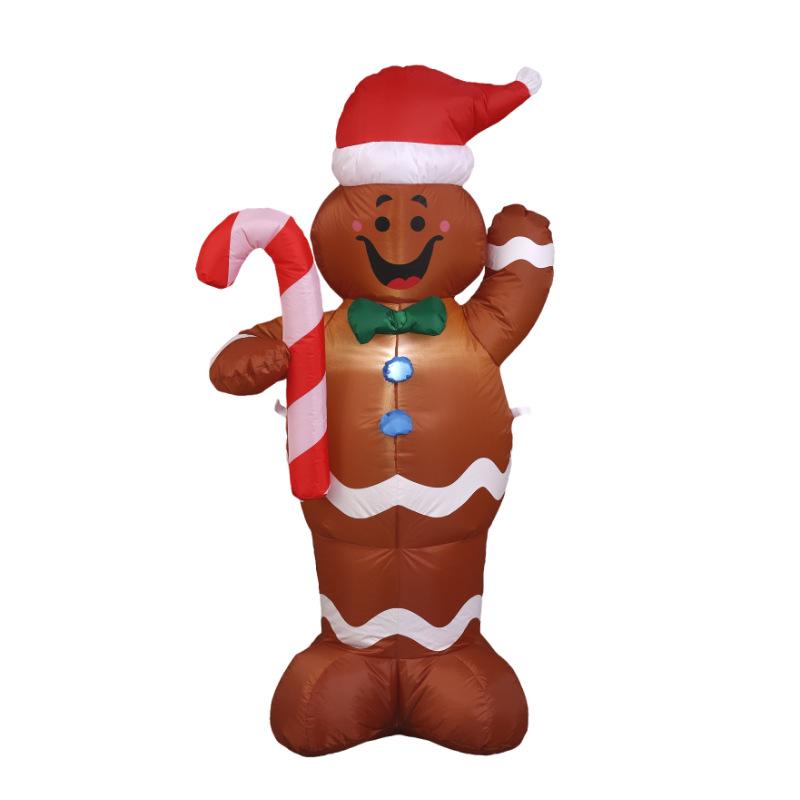 1.5m Christmas Inflatable Gingerbread Man Yard Decoration Outdoor Party Decor