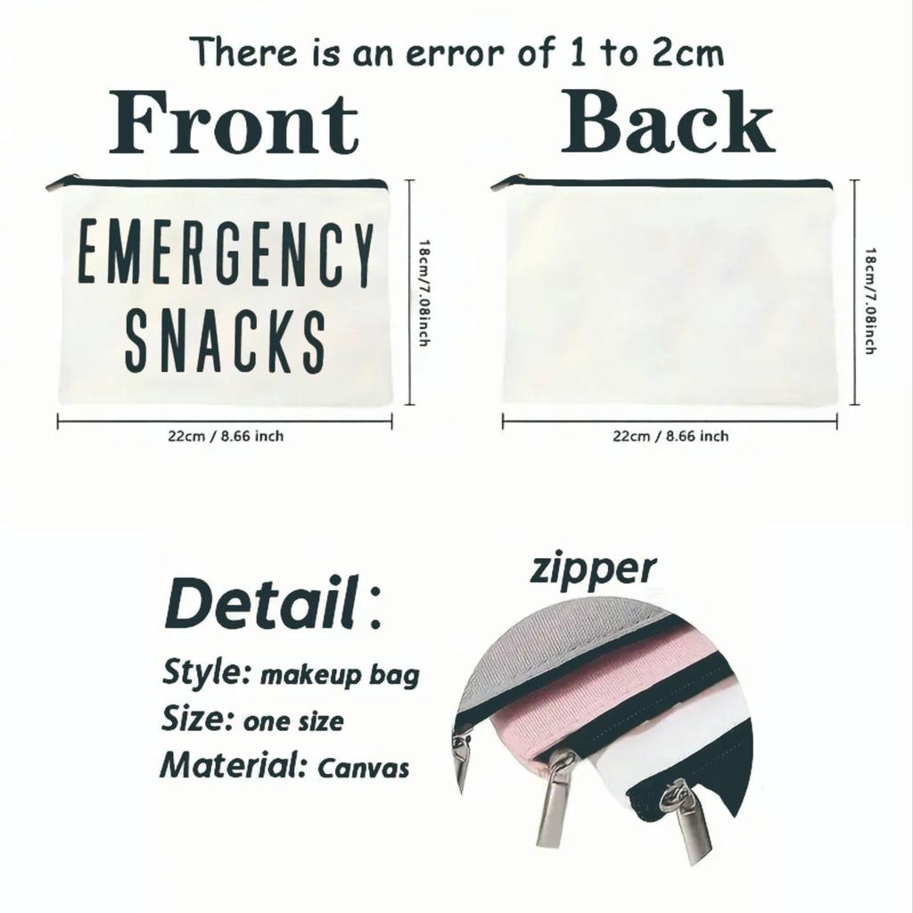 Versatile Canvas Organizer Bag - Foldable, Lightweight & Fade-Resistant with Zip Closure for Toiletries, Makeup, Pens & More