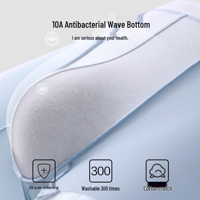 Youkeshu Men's Ice Silk Antibacterial Boxer Briefs