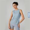 Damen Leichte Yoga-Top Schnelltrocknend Locker Ärmellos Trainingsshirt Atmungsaktiv Fitness-Tanktop Sommer Training