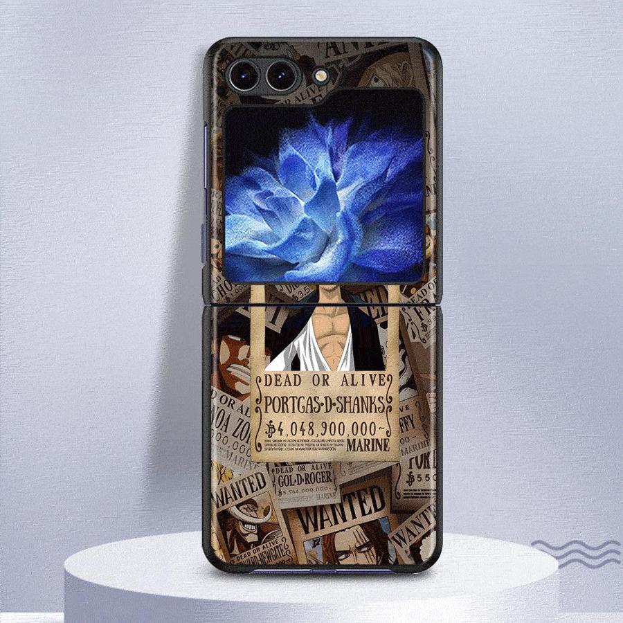 Plakat One Piece Luffy Tylna Pokrowiec na Telefon Funda Case dla Samsung Galaxy Flip3 Z Flip 7 6 5 4 3 Flip7 FE Flip4 Flip5 Flip6
