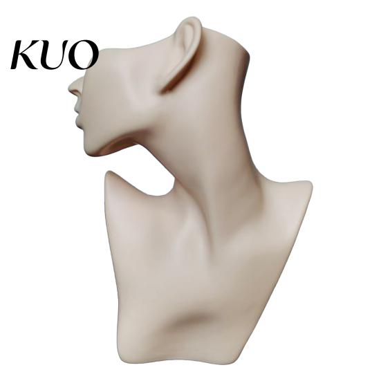 Stylish Jewelry Mannequin Head Model Half Face Display Stand Earring Holder Portrait Neck Dummy for Necklace Earrings PVC