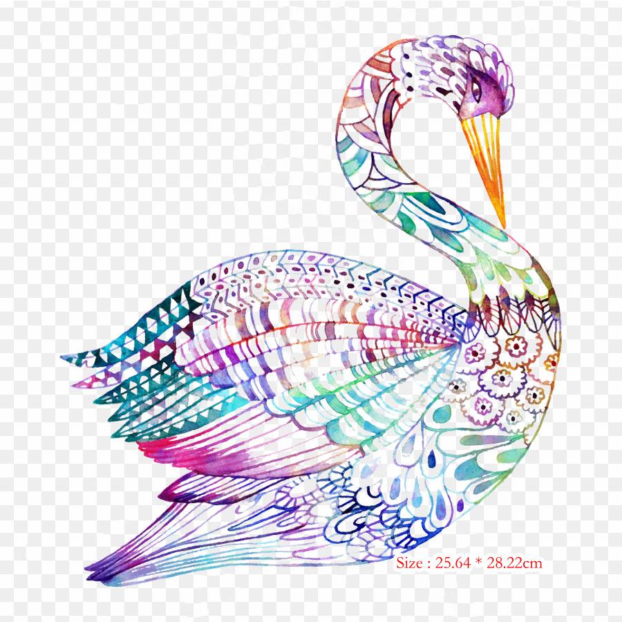 

Бесплатная наклейка «Лебедь-шипун» с термопереносной печатью, виниловые нашивки, наклейки для одежды, аппликации «сделай сам», моющиеся нашивки