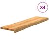 VidaXL Stair Treads 4 Pcs Light Brown 100x25x2 Cm Solid Oak 3282956