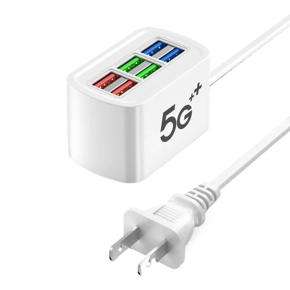 USB Ladegerät 6 Port Steckdosenleiste Universal Elektrische Steckdose EU/US Stecker Handy Ladegerät Adapter Multifunktions Verlängerungskabel Steckdose