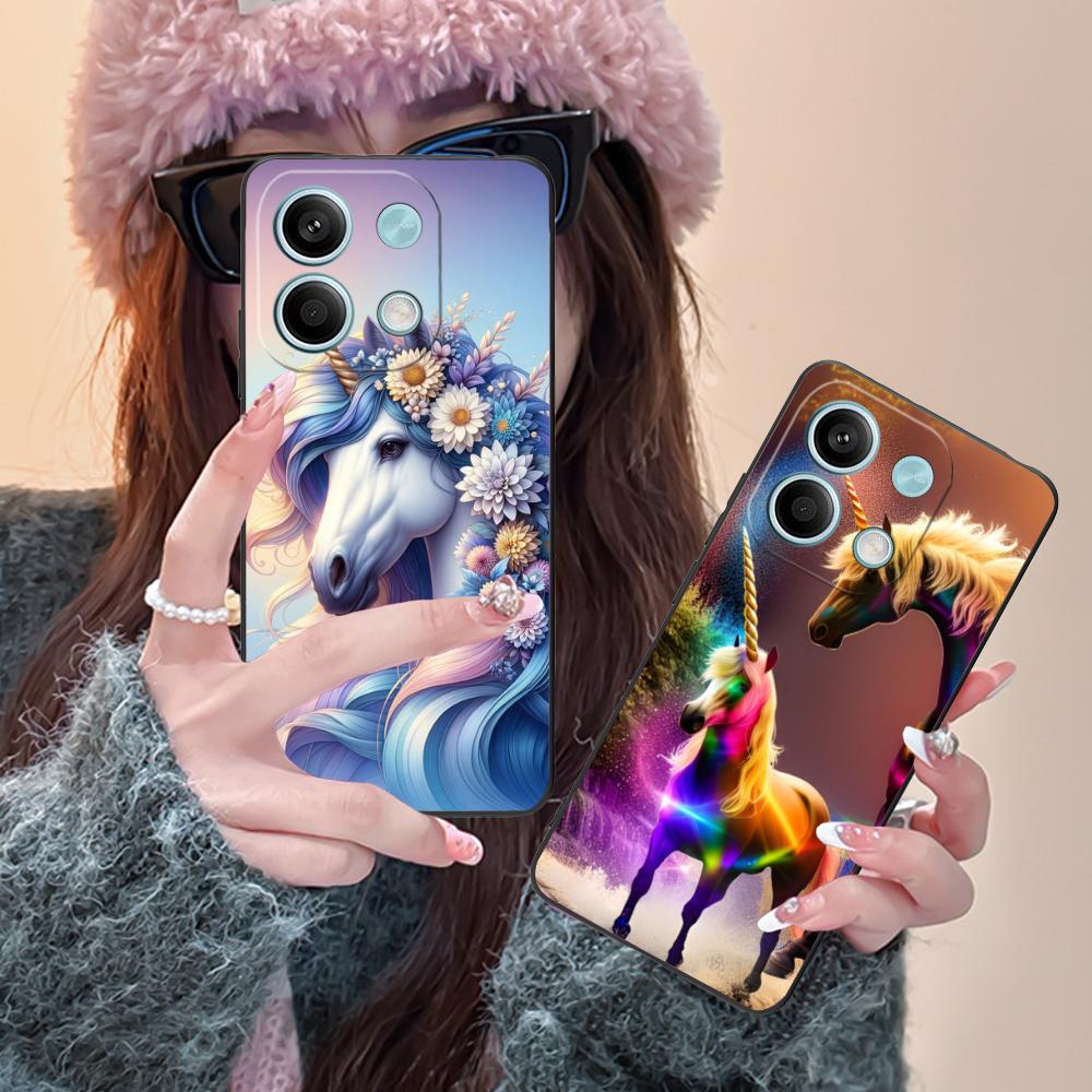 Fantasy Unicorn Mobile Phone Case for POCO F7 F6 F5 F4 F3 F2 Pro GT C75 C71 C65 C61 C40 Pro Ultra Colorful Printing Cover Cover