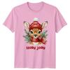 Fawn Holly Jolly Christmas Holidays Unisexs TShirt Unisexs Tee Graphic Top