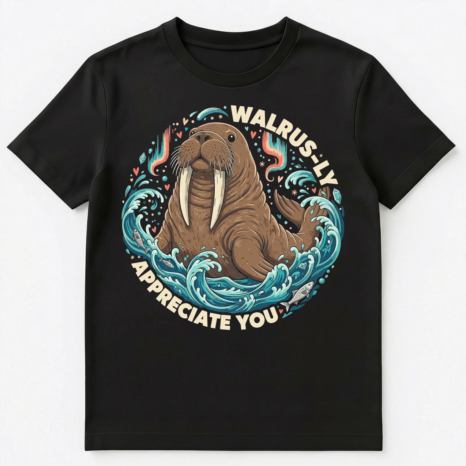 

Walrus Appreciation Motivational Ocean Design Unisex T-Shirt 2XL