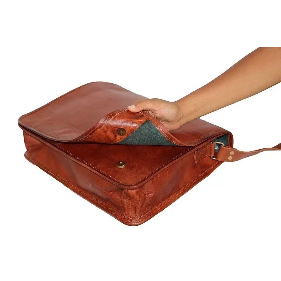 Nová Vintage Kožená Pánská Ručně Šitá Taška Přes Rameno na Laptop Messenger