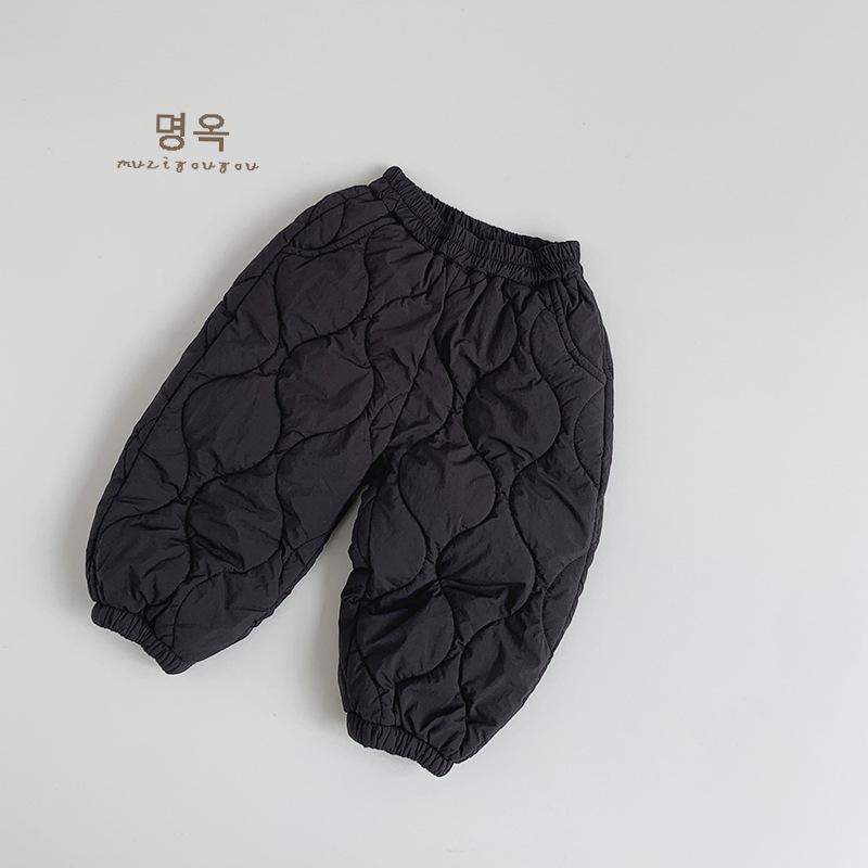 Unisex Baby Kids Korean Style Warm Solid Casual Outdoor Pants