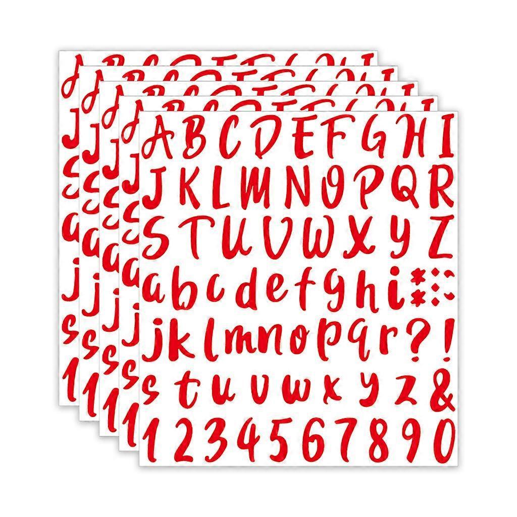 5 Sheets Water Proof Vinyl Sticker House Address Mailbox Number Stickers,1 Inch