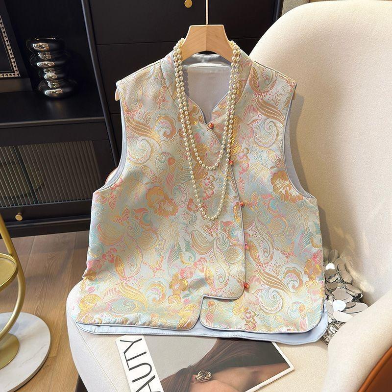 

Жилет жилет женский весенняя одежда 2025 новый высококлассный женский жилет топ 3XL (recommended 138-75kg)