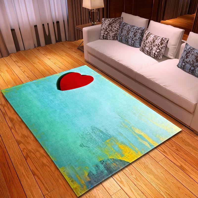 Heart-Shaped Valentine'S Day Series Living Room Foyer Kitchen Floor Mat Pattern Support