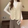 Oversized Knitted Sweater Vest Loose Outerwear Gilet