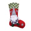 Christmas Stocking with 3D Forest Man Plush Figure and Candy Bag for Christmas Tree Decoration